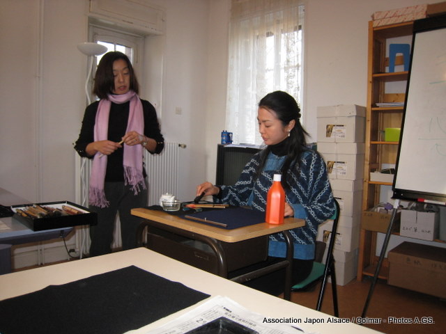Atelier de calligraphie de Décembre 2008
